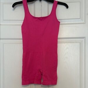 OQQ Pink Tank Top Bodysuit